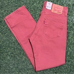 NWT Levi's 511 Slim Stretch Jeans Men’s Sz 29 X 30 Etruscan Salmon Red Denim